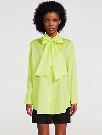 Asta Tie-Neck Cotton Shirt