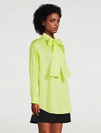 Asta Tie-Neck Cotton Shirt