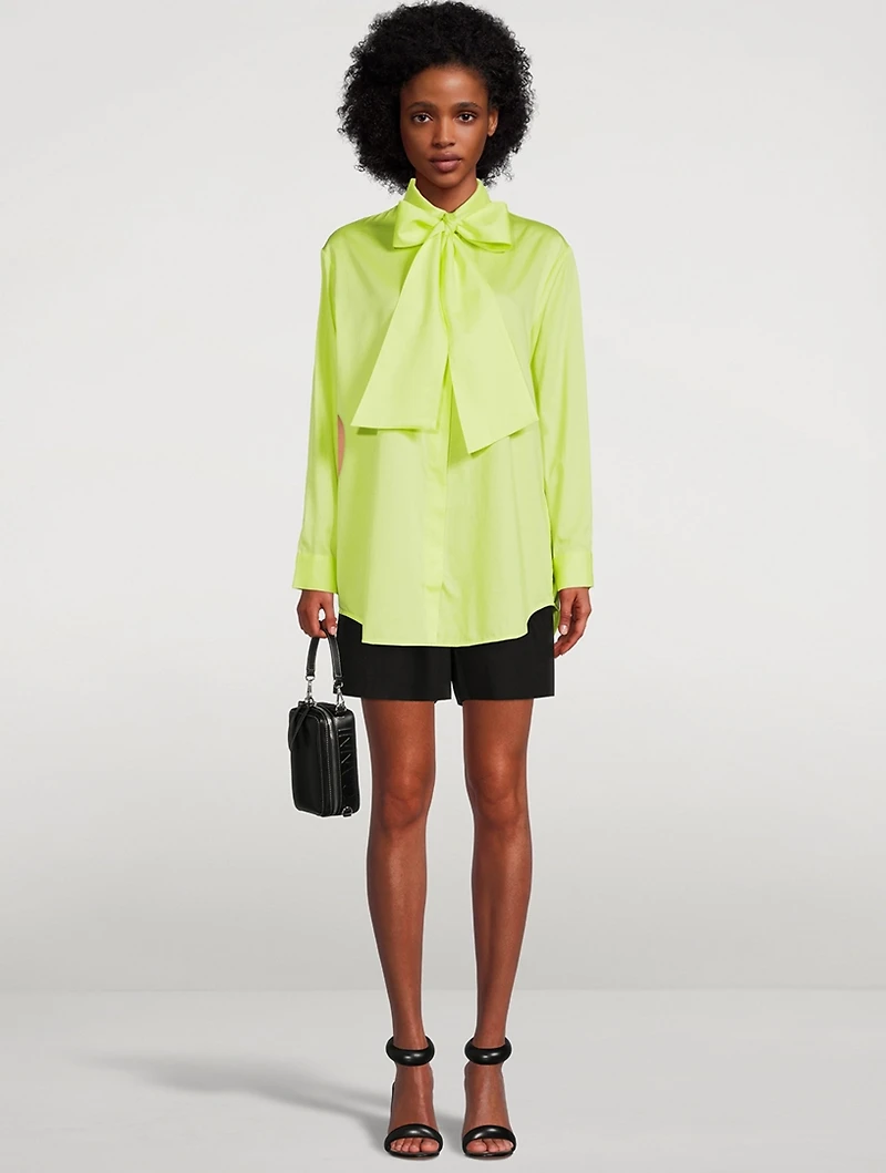 Asta Tie-Neck Cotton Shirt