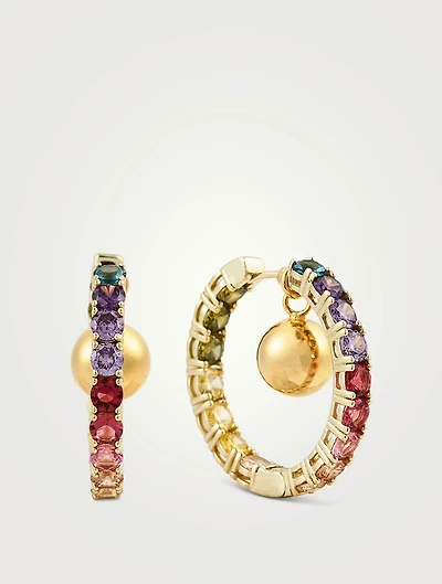 Laguna Hoop Earrings With Crystals