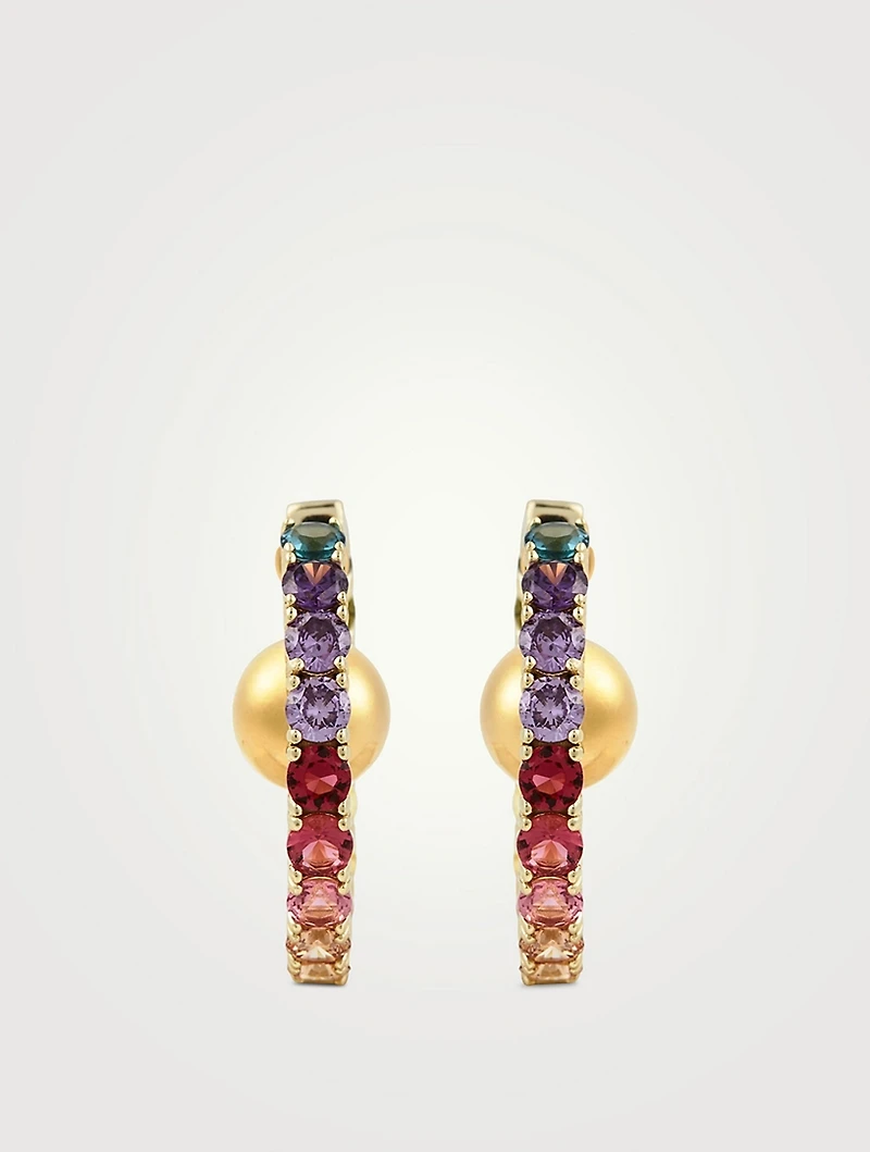 Laguna Hoop Earrings With Crystals