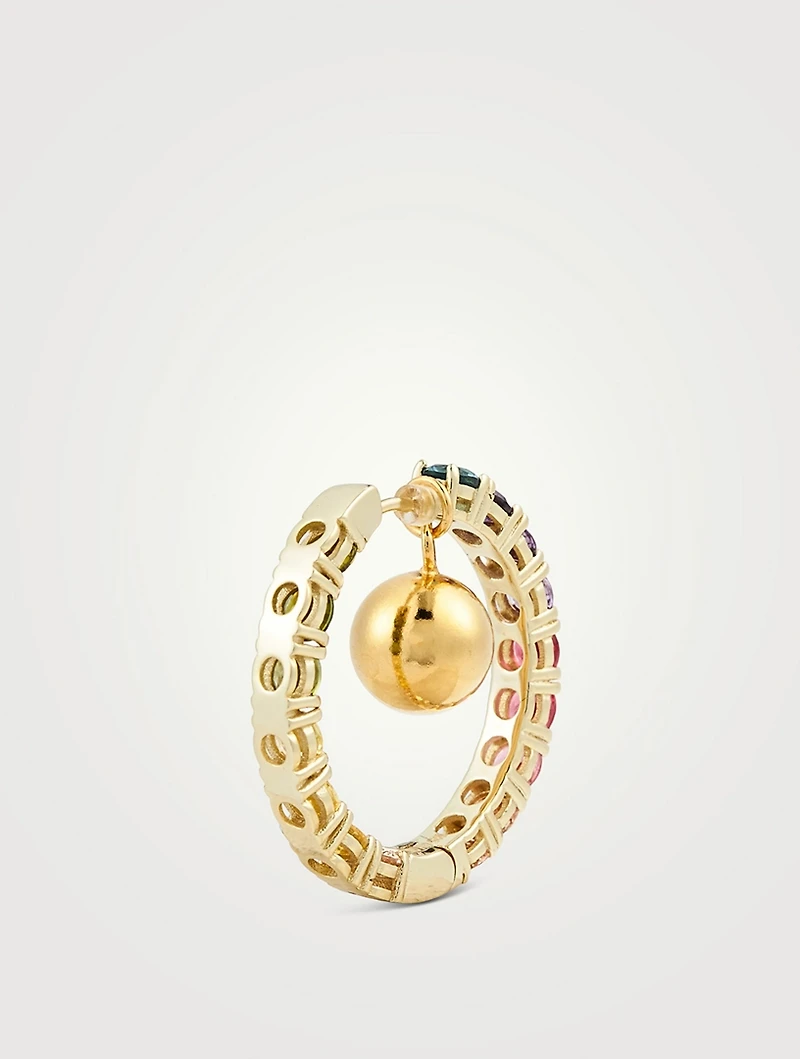 Laguna Hoop Earrings With Crystals