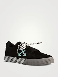 Low Vulcanized Canvas And Suede Sneakers