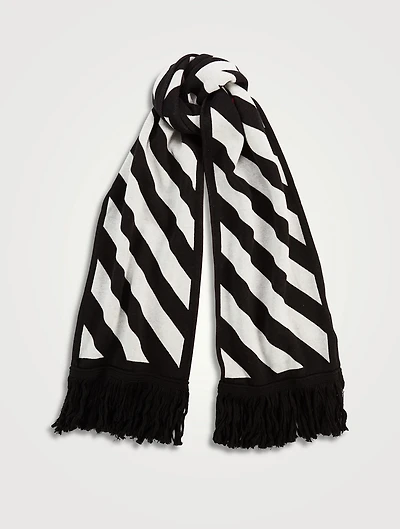 Wool-Blend Arrows Scarf