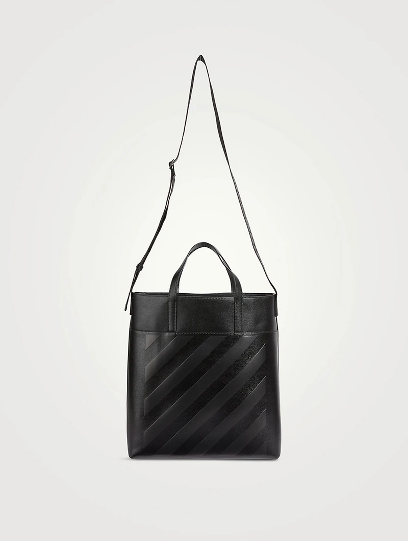 3D Diagonals Leather Tote Bag