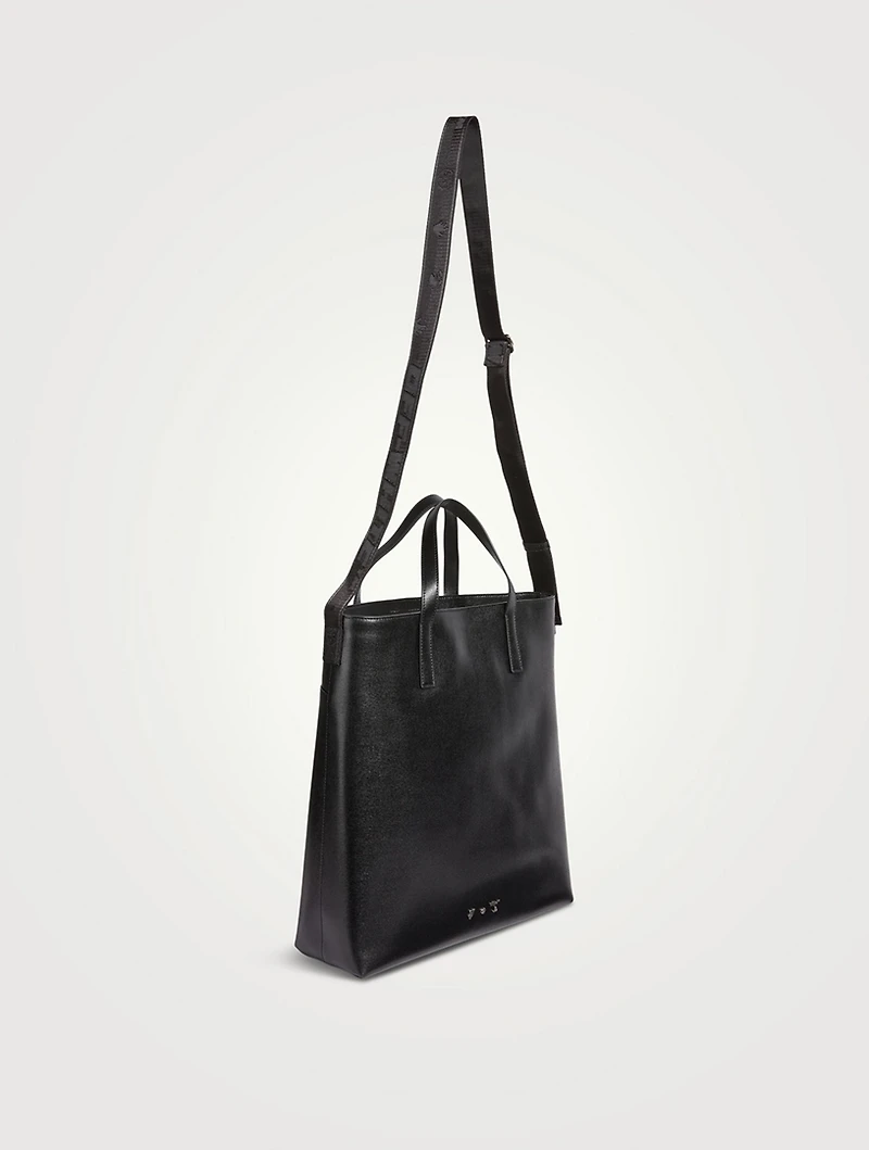 3D Diagonals Leather Tote Bag
