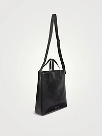 3D Diagonals Leather Tote Bag