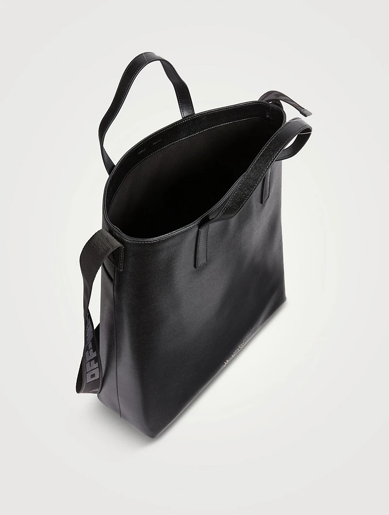 3D Diagonals Leather Tote Bag