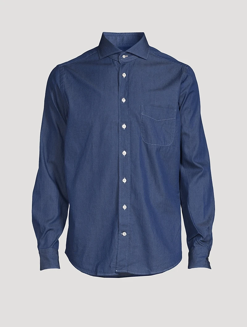 Washed Cotton Denim Shirt
