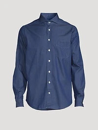 Washed Cotton Denim Shirt