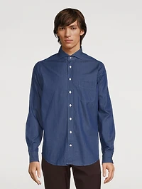Washed Cotton Denim Shirt