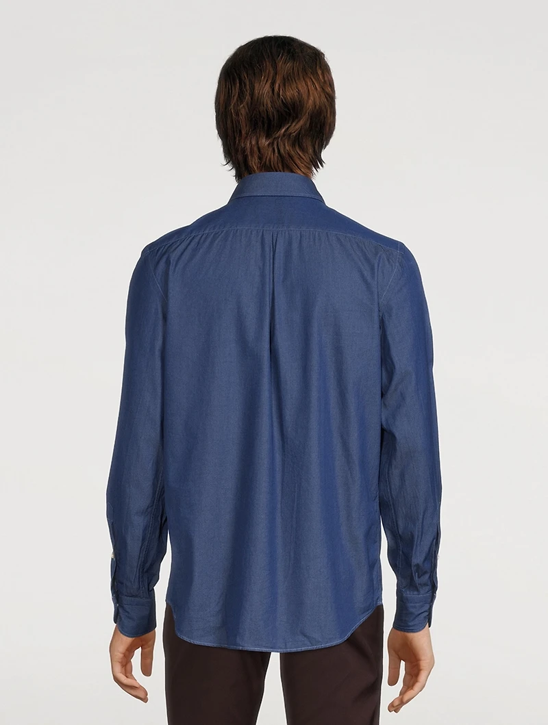 Washed Cotton Denim Shirt