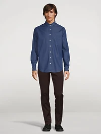 Washed Cotton Denim Shirt