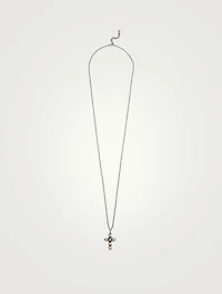 Faux Pearl Cross Necklace
