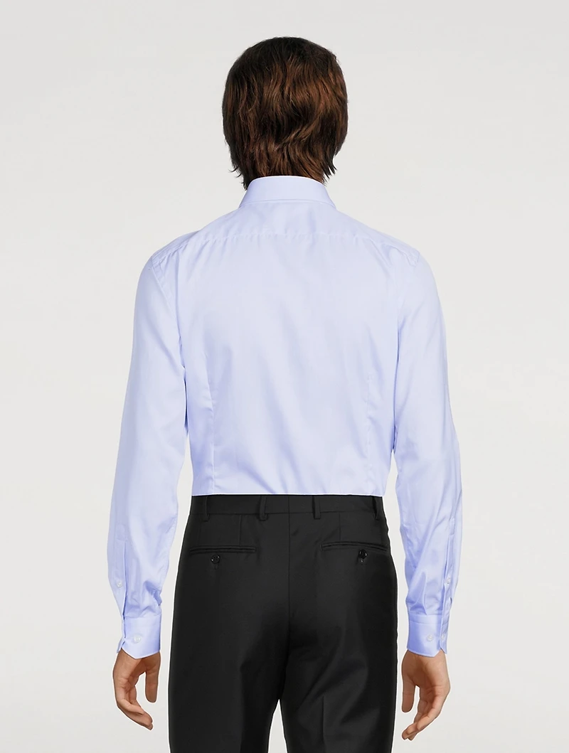 Cotton Dress Shirt Striped Print