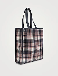 Hairline Madras Check Tote Bag