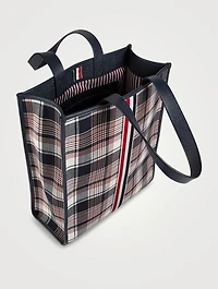 Hairline Madras Check Tote Bag