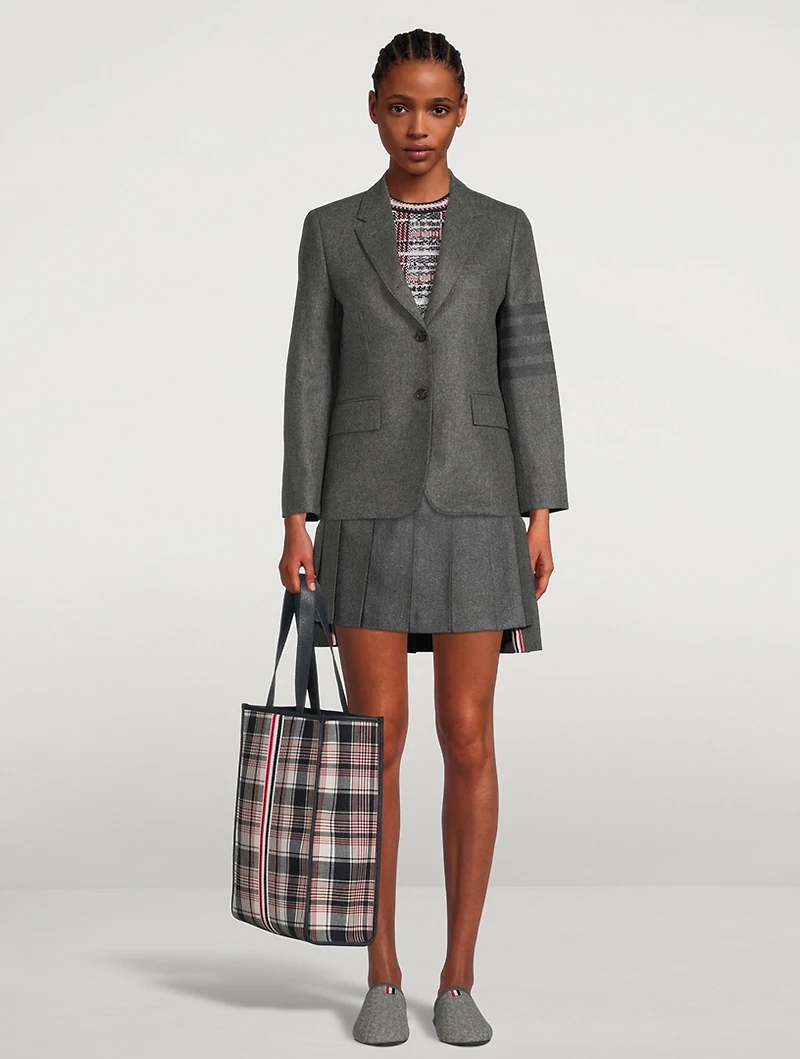 Hairline Madras Check Tote Bag