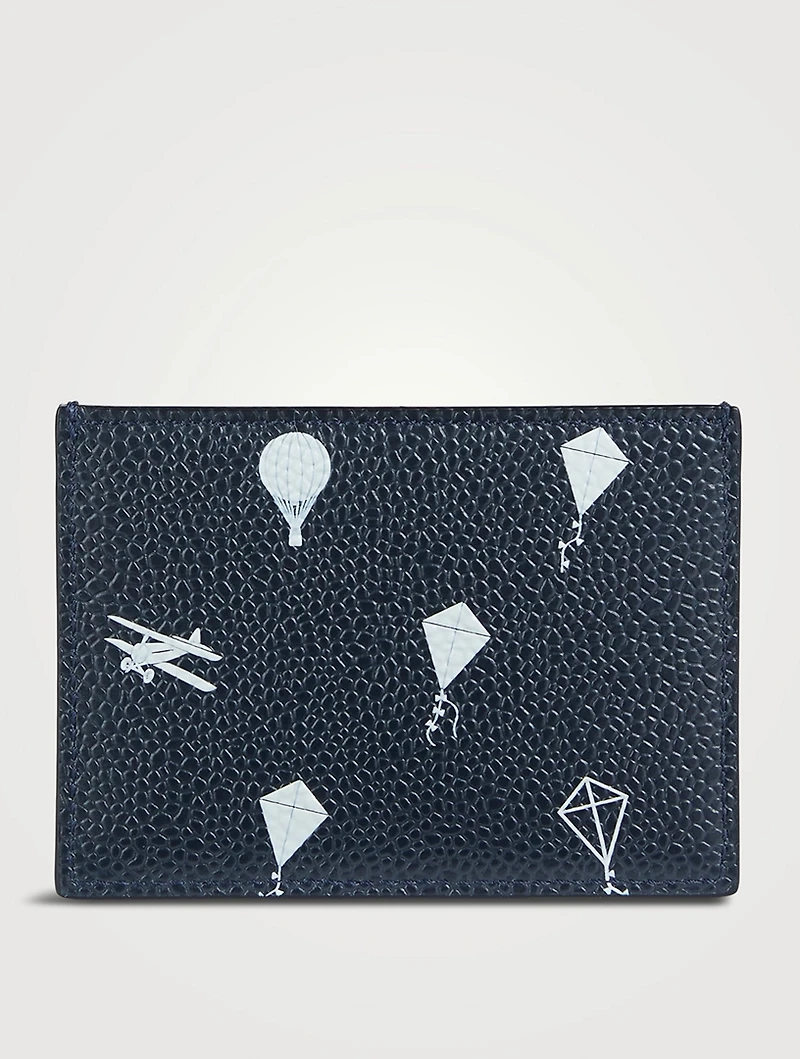 3D Kite Pebble Grain Leather Card Case