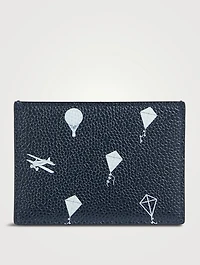 3D Kite Pebble Grain Leather Card Case