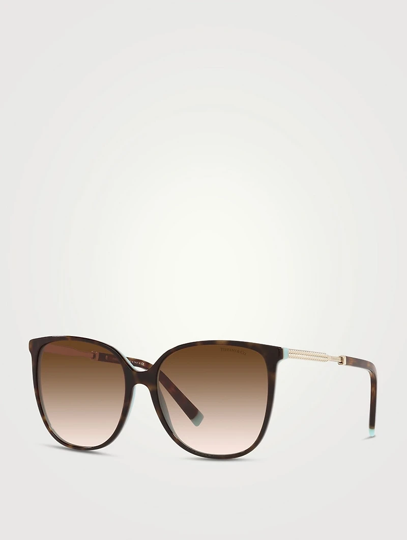 Diamond Point Round Sunglasses