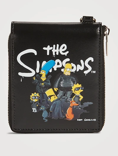Simpsons Leather Small Wallet With Strap