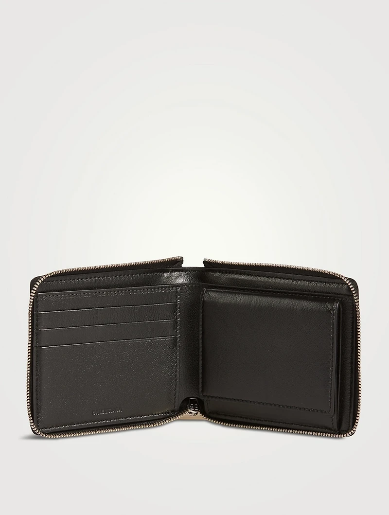 Simpsons Leather Small Wallet With Strap