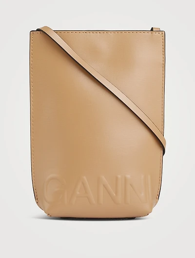 Small Banner Recycled Leather Crossbody Bag