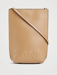 Small Banner Recycled Leather Crossbody Bag