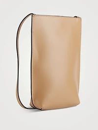 Small Banner Recycled Leather Crossbody Bag