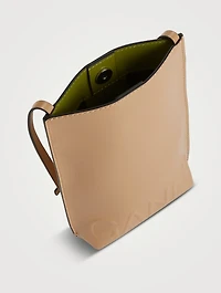 Small Banner Recycled Leather Crossbody Bag