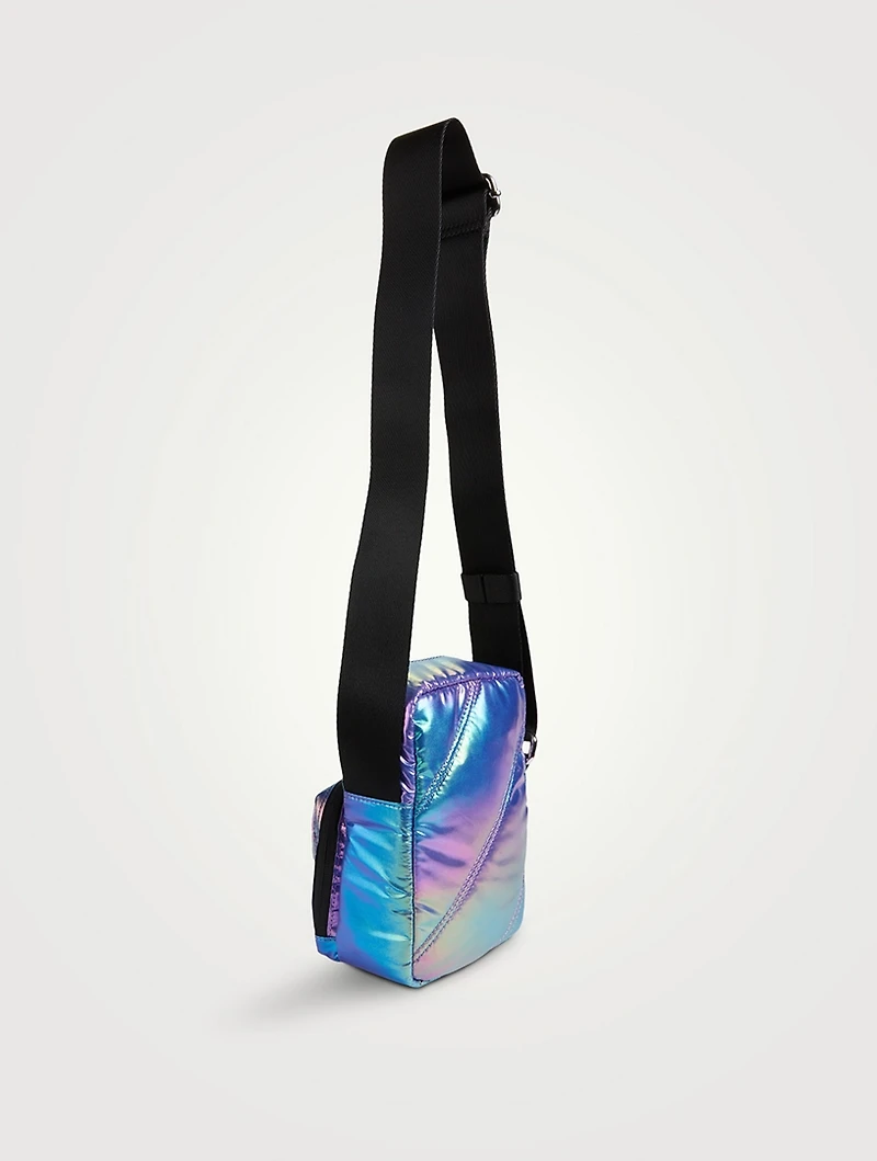 Mini Iridescent Recycled Tech Crossbody Bag