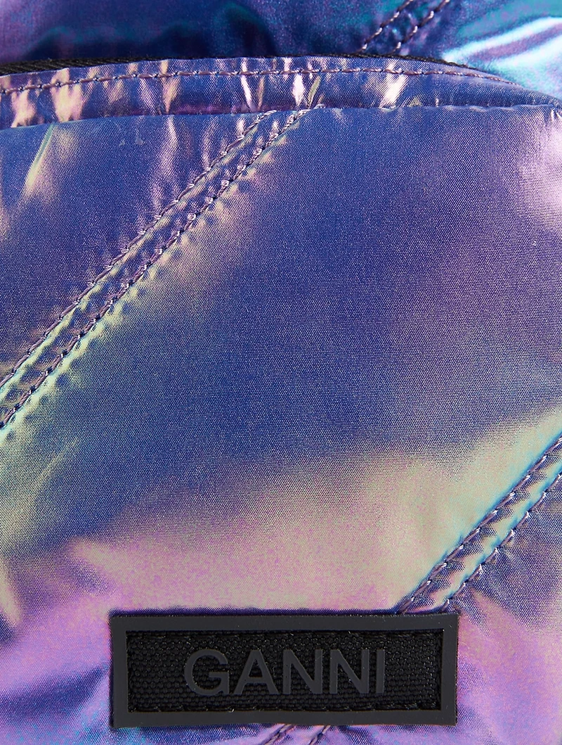 Mini Iridescent Recycled Tech Crossbody Bag