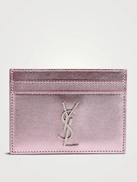 YSL Monogram Metallic Leather Card Holder