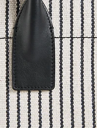 Rive Gauche Canvas Tote Bag In Stripe Print
