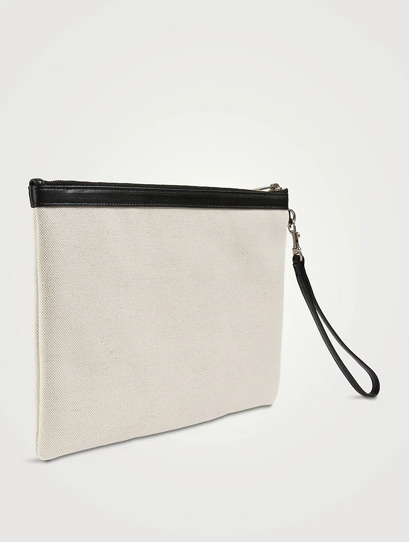Rive Gauche Canvas Zippered Pouch