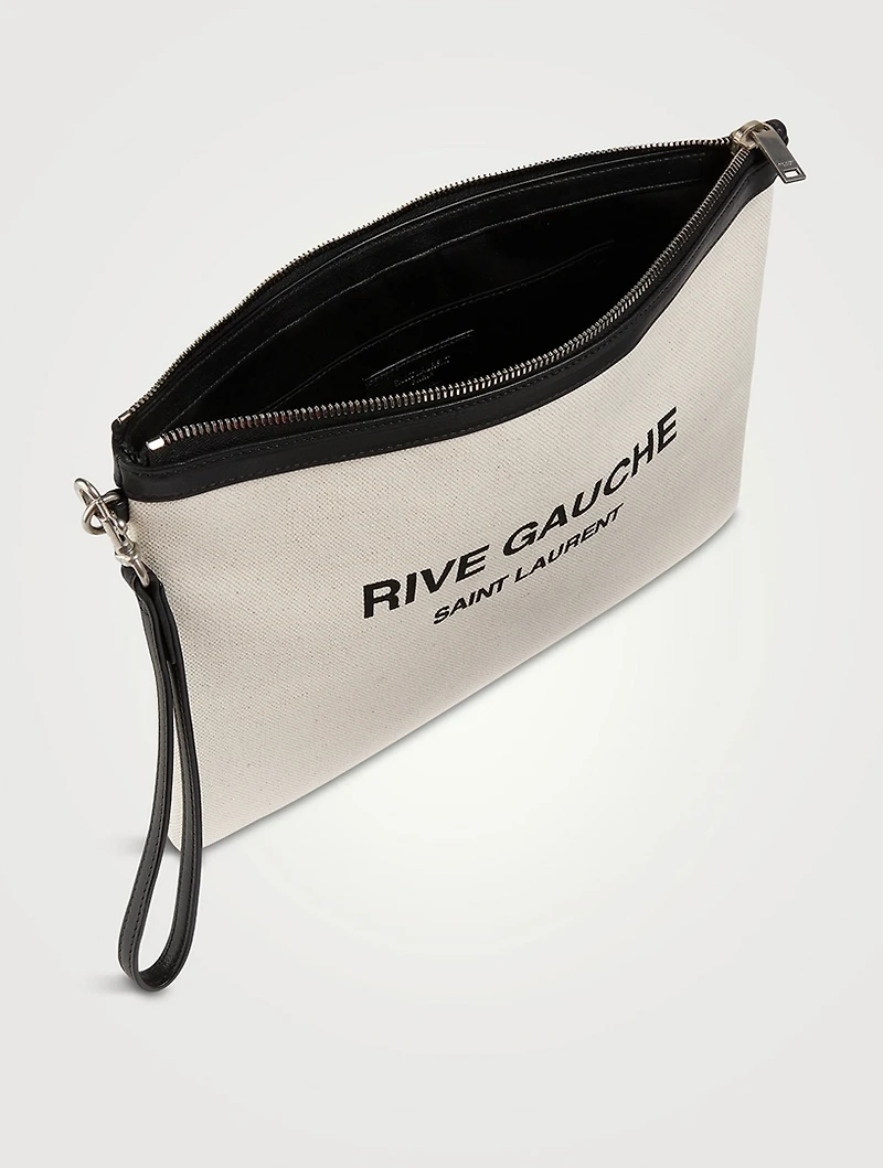 Rive Gauche Canvas Zippered Pouch