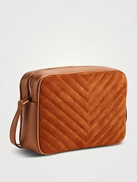 Medium Lou YSL Monogram Suede Camera Bag