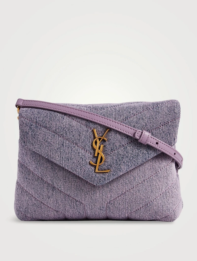 Toy Loulou YSL Monogram Denim Crossbody Bag