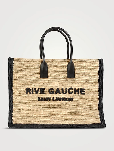 Rive Gauche Raffia Tote Bag