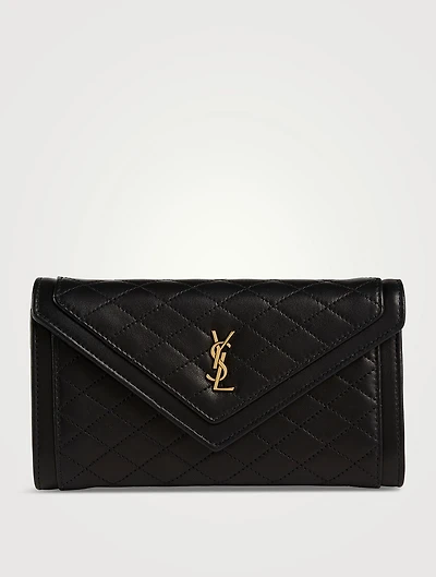 Large Gaby YSL Monogram Leather Wallet