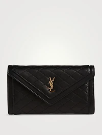 Large Gaby YSL Monogram Leather Wallet