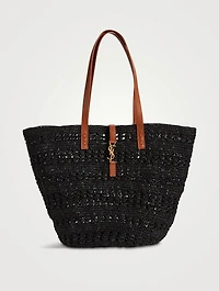 Medium Panier Raffia Tote Bag