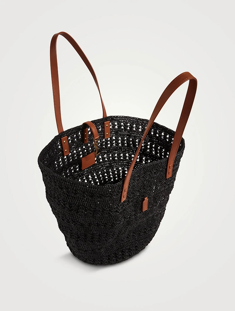 Medium Panier Raffia Tote Bag