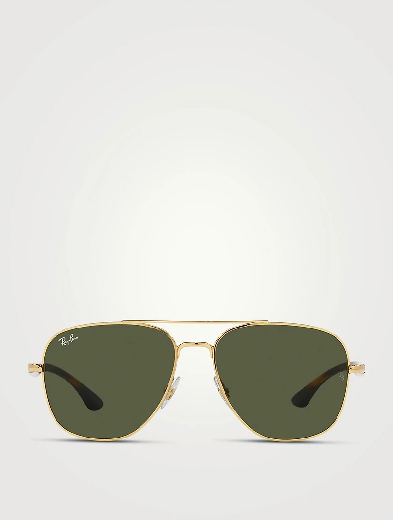 RB3683 Metal Square Aviator Sunglasses