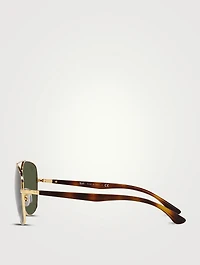 RB3683 Metal Square Aviator Sunglasses