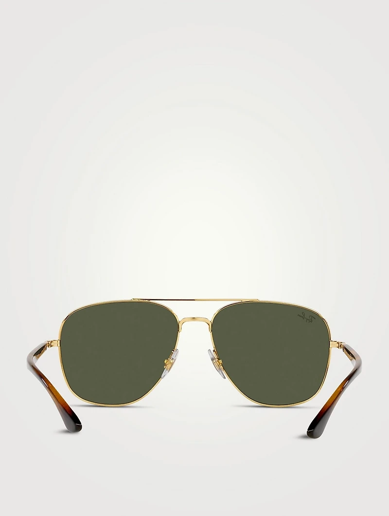 RB3683 Metal Square Aviator Sunglasses