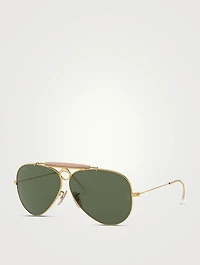 RB3138 Shooter Aviator Sunglasses