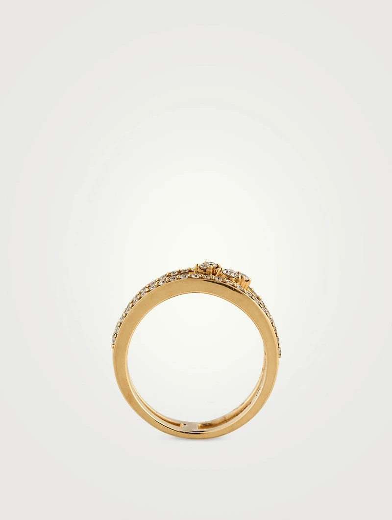 Reverie 18K Gold Ring With Diamonds