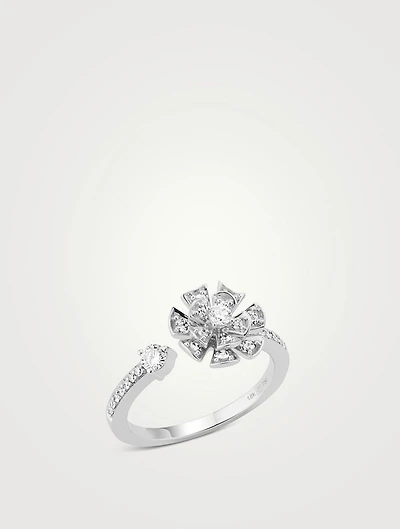 Labyrinth 18K White Gold Ring With Diamonds